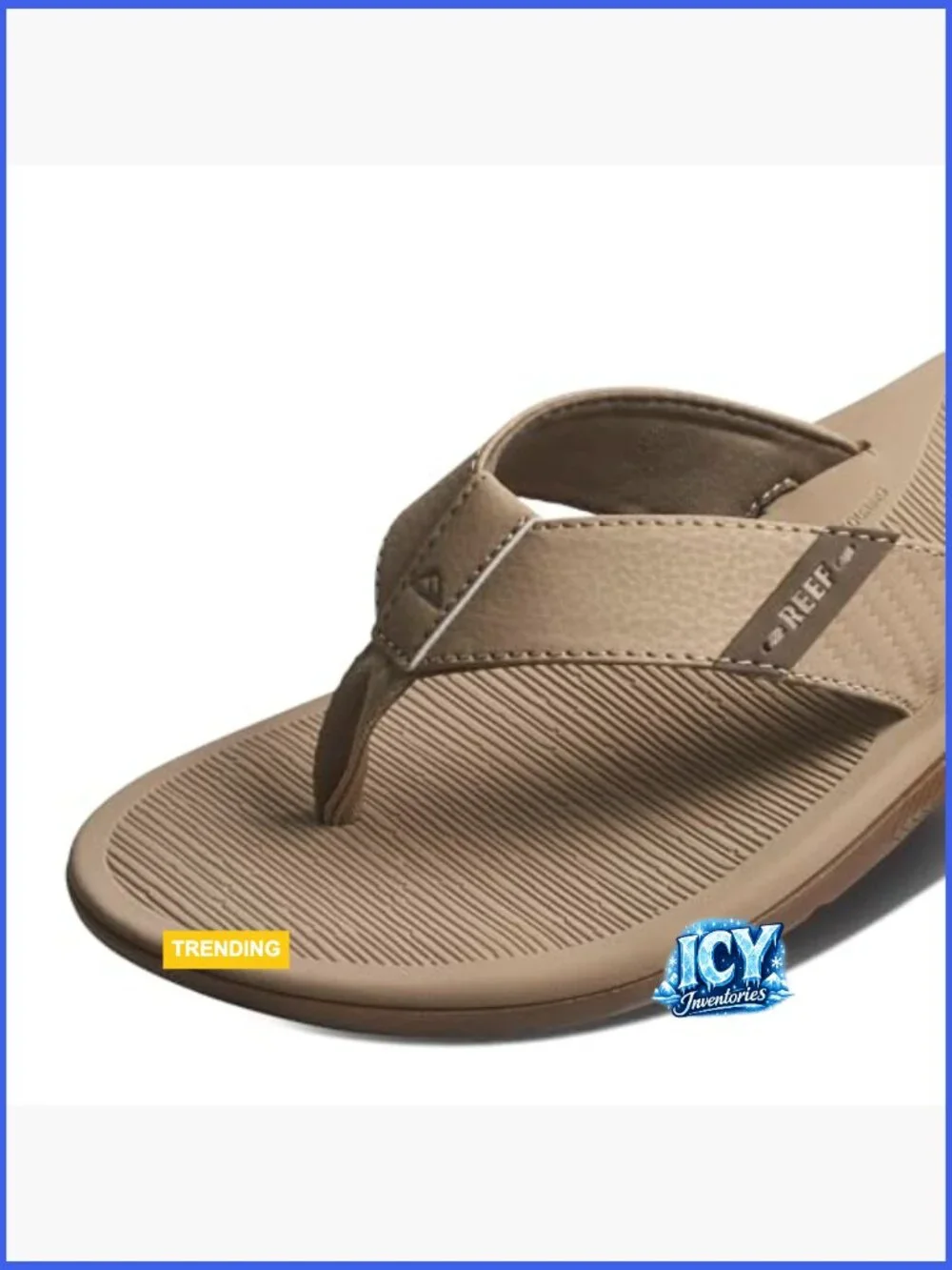 Reef Santa Ana Men's Flip Flop Sandal - Vegan Leather, EVA Footbed